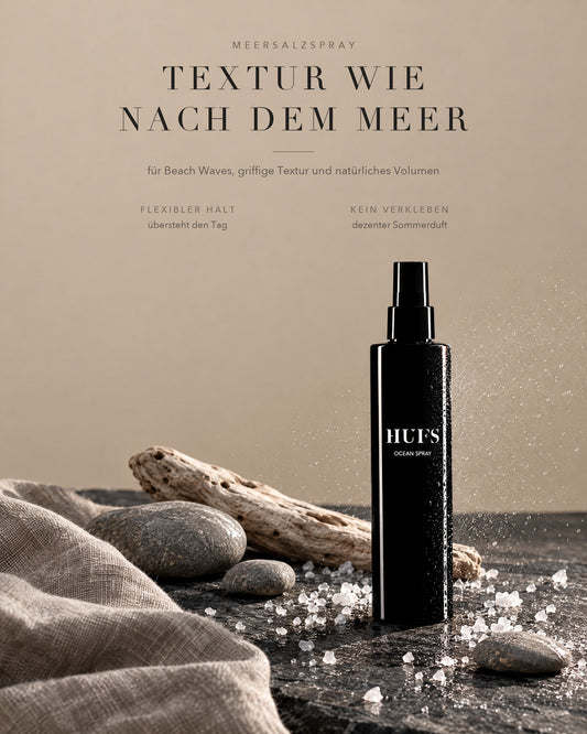 HUFS Ocean Spray für Beach Waves und griffige Textur: flexibler Halt, verklebt nicht, dezenter Duft