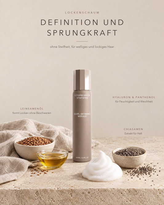 Lernberger Stafsing Curl Defining Mousse mit Leinsamenöl, Chiasamen, Hyaluron und Panthenol
